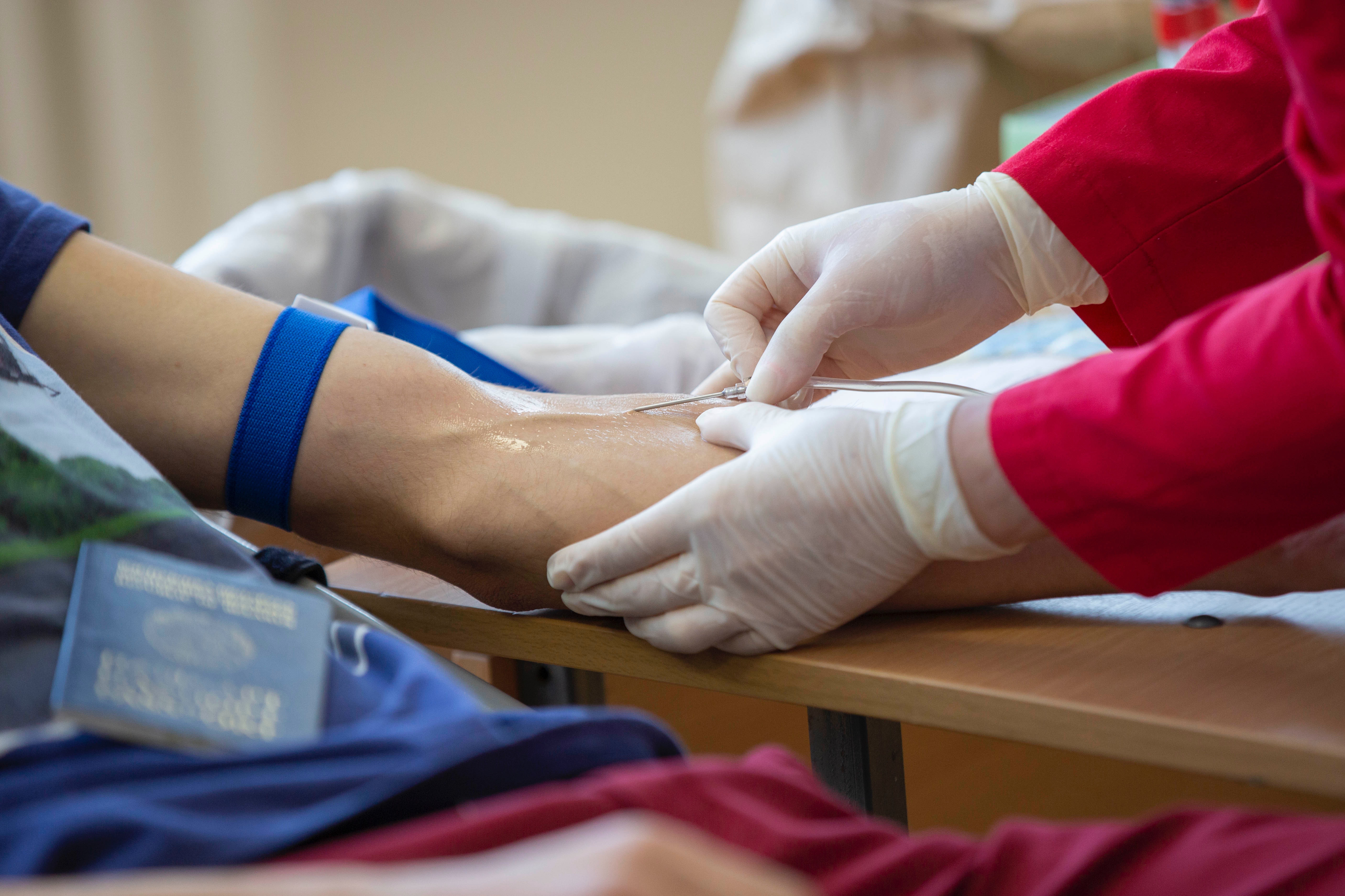 Vascular Access at a Blood Donation